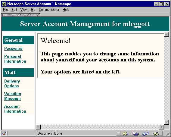 Image of Mail Account Screen