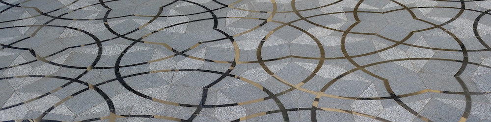 Photo of patterned tiles on the ground