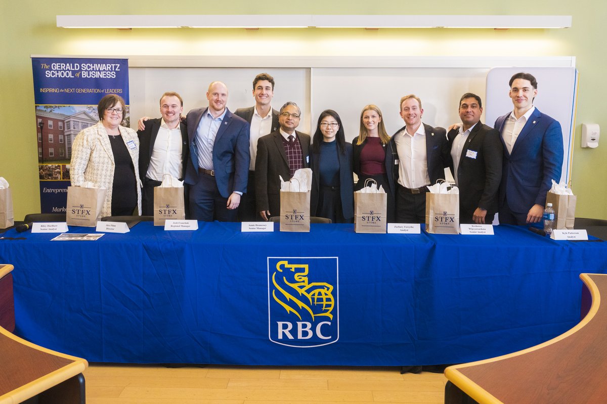 RBC Capital Markets team with StFX students at the career seminar